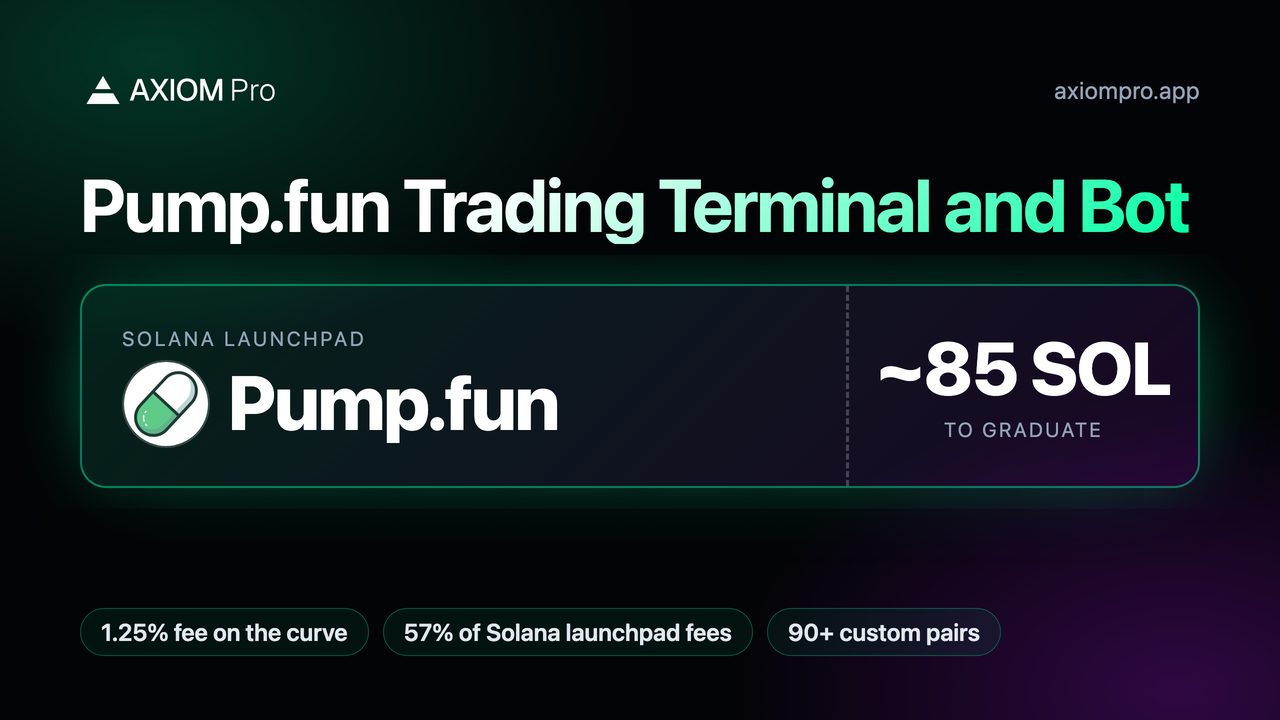 Pump.fun Trading Terminal and Bot. Solana launchpad: Pump.fun. ~85 SOL to graduate